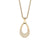 Arctic Pavé Necklace: Elegant Gold Design with Sparkling Crystals - Bering Model: 457-27-500