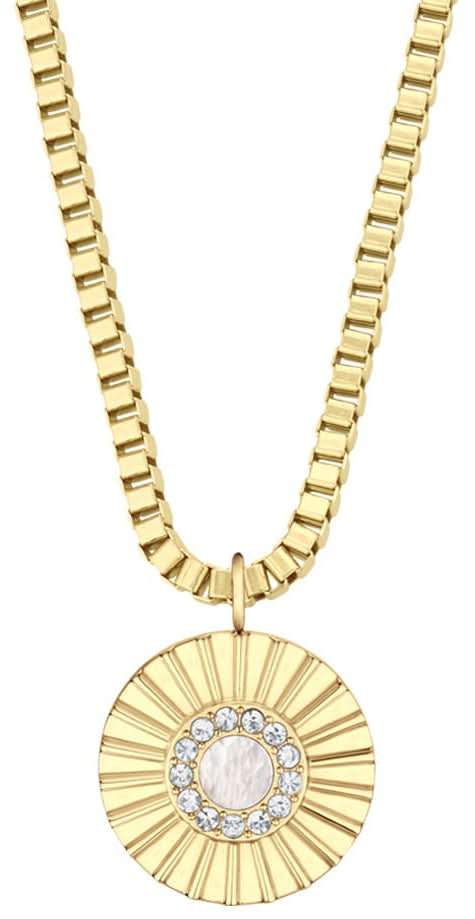 Stainless steel necklace - Arctic Flowers Gold shiny - BERING Model: 465-259-450