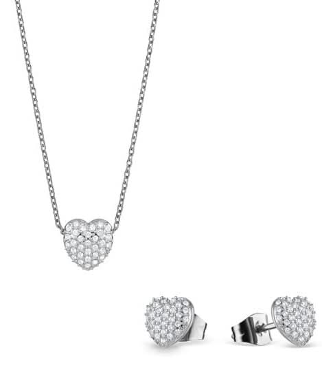 Stainless Steel Jewelry Set - Heart - BERING Model: 468-768-Steel