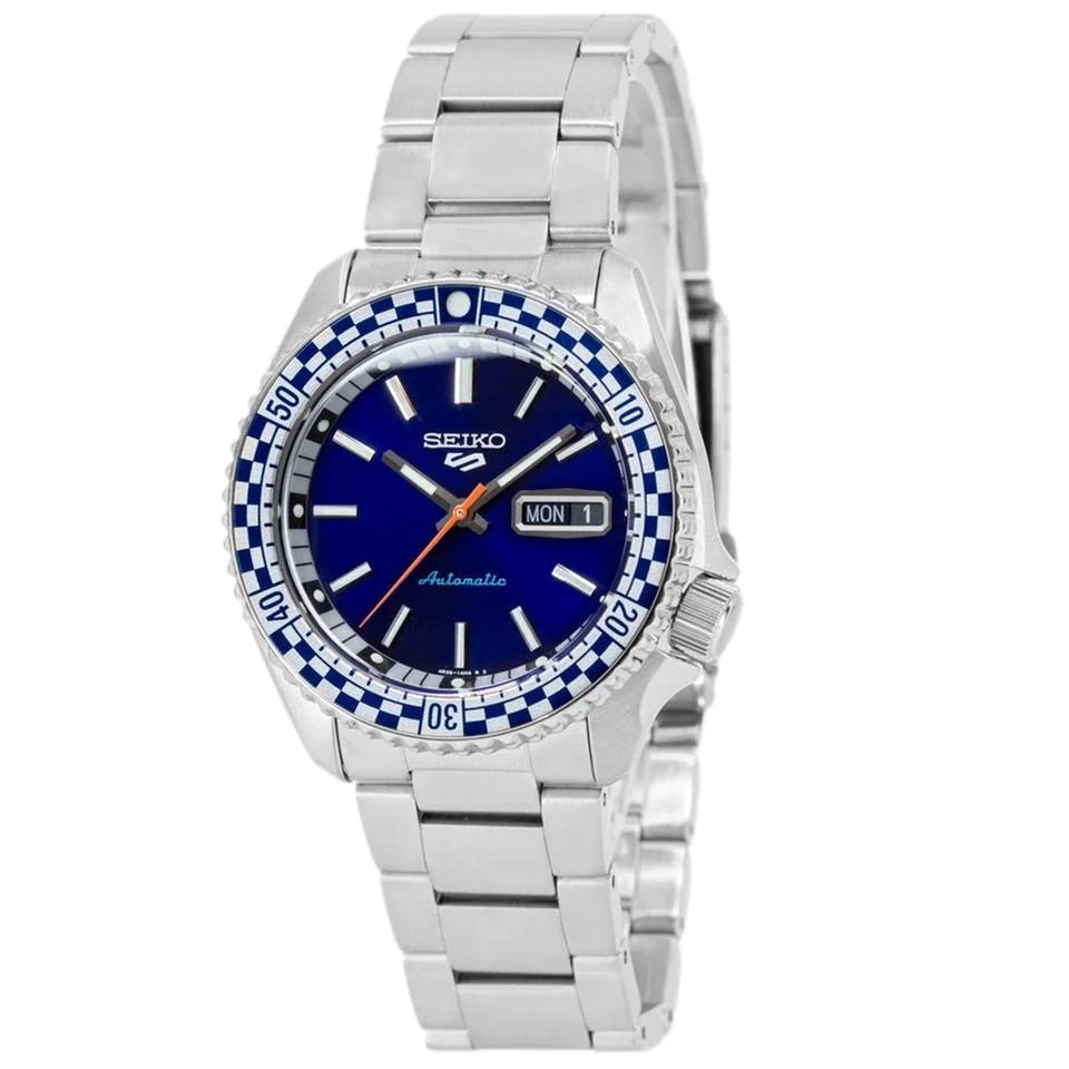 Seiko 5 Sports SRPK65K1 Men's Watch Blue • Automatic Movement Seiko 4R36 • Date and Day Display