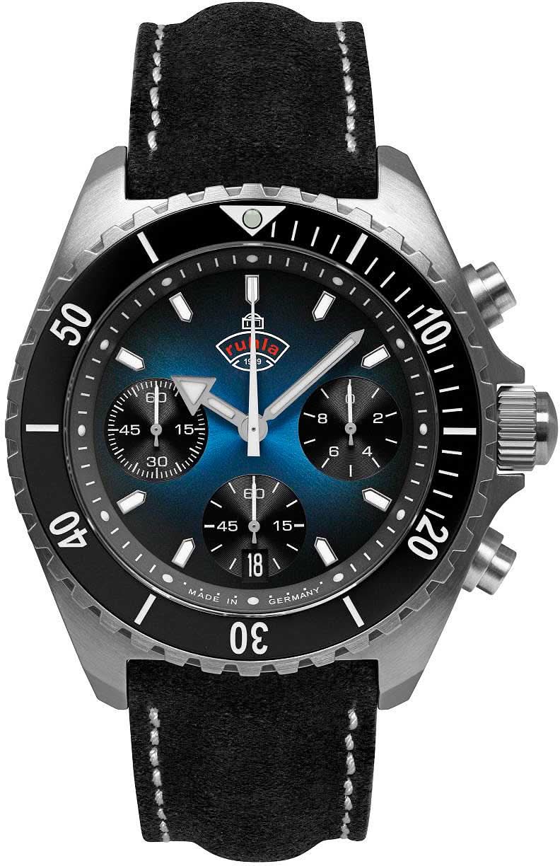 Ruhla Glasbach Cup 49703 Men's Watch • Made in Germany • Chronograph