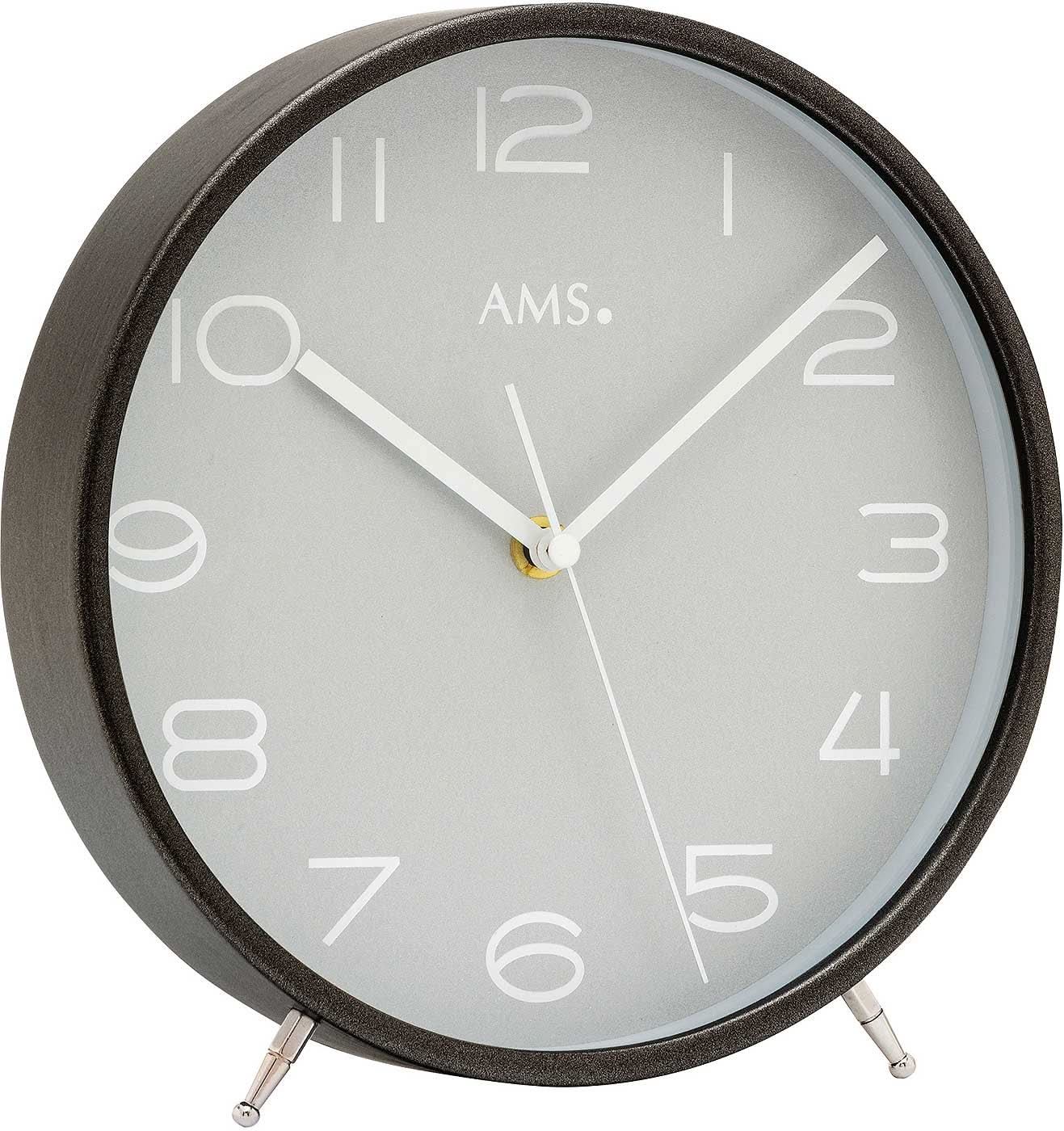 AMS Table Clock 22x22x4 cm Wood • Radio-Controlled Movement • Modern Design