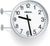 Peweta Wall Clock 54.6 cm Ø Metal • Radio-Controlled Movement • Double-Sided