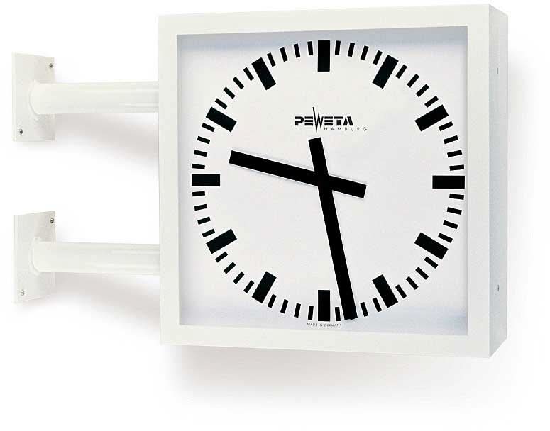 Peweta Wall Clock 50x50 cm Metal • Radio-Controlled • Made in Germany