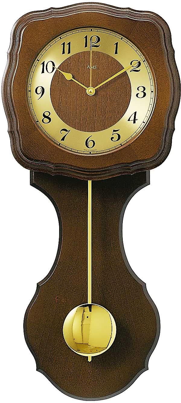 AMS Wall Clock 58x26x10 cm Wood • Radio-Controlled Movement • Westminster Chime