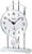 AMS Table Clock 29x17x6 cm Metal • Radio-Controlled Movement • With Pendulum