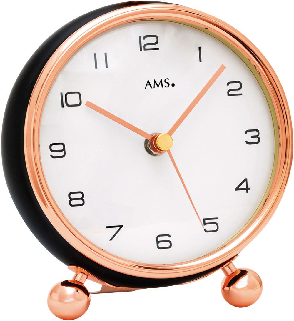 AMS Desk Clock 18x18x9 cm Metal • Precise Radio-Controlled Movement • Elegant Design