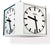 Peweta Wall Clock 56.5x56.5x56.5 cm Metal • Four-sided • Radio-controlled