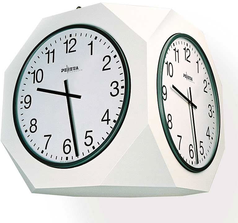 Peweta Wall Clock 50x50x50 cm Metal • Radio Controlled • Made in Germany