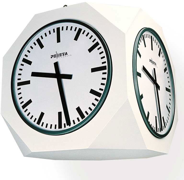 Peweta Wall Clock 50x50x50 cm Metal • Radio Controlled • Made in Germany