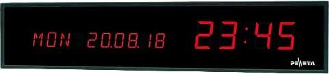 Peweta Wall Clock 15x67x3.4 cm Metal • Precise Radio Technology • Made in Germany