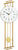 AMS Wall Clock 65x23x7 cm Brass • Radio-controlled • Pendulum