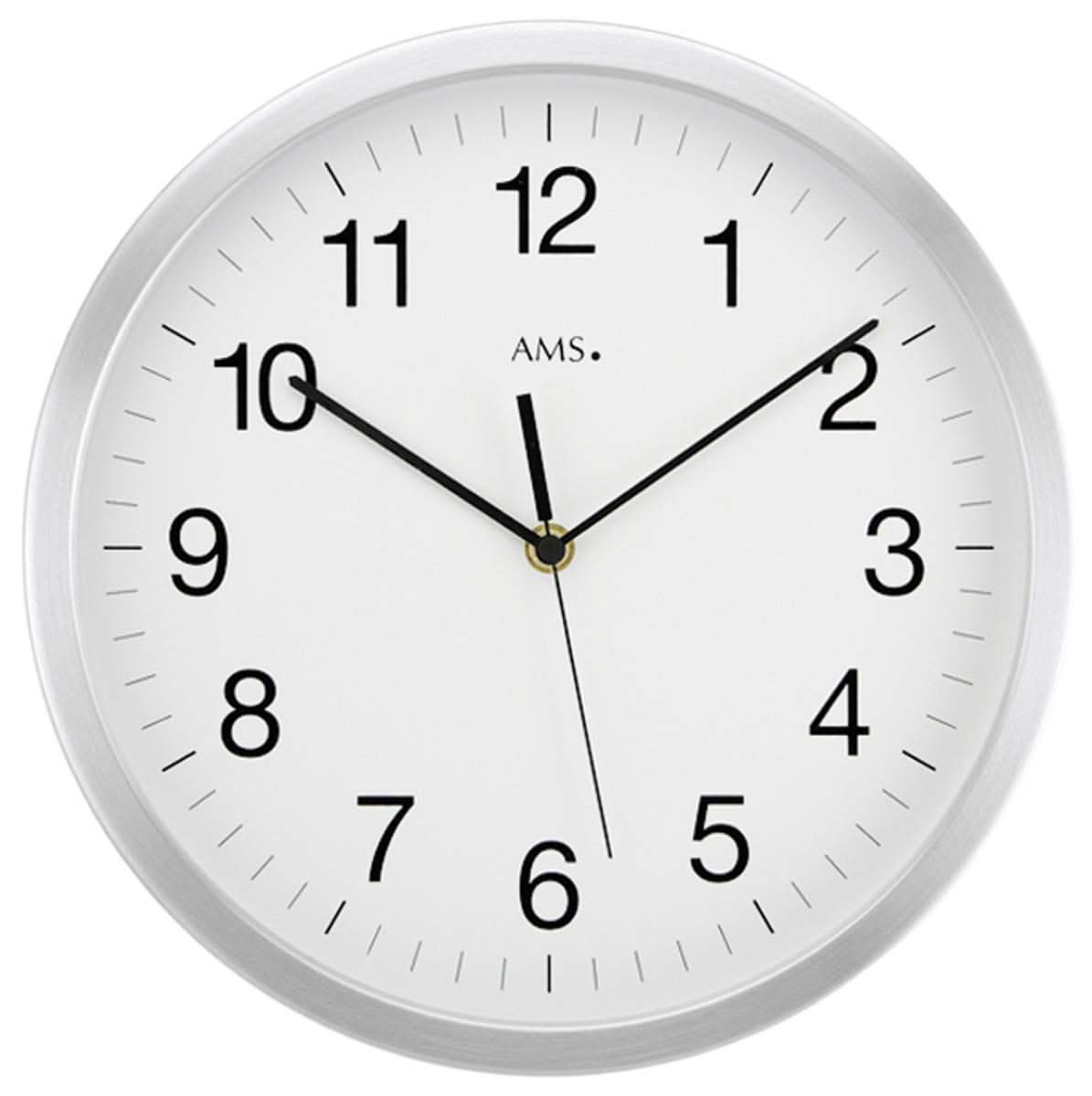 AMS Wall Clock 50 cm Ø Aluminum • Radio-Controlled • XXL Design