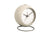 Karlsson Nirvana Globe KA5857WG Wecker Warmgrau • Geräuschloses Sweep-Uhrwerk • Industrielles Rundsockel-Design