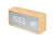 Karlsson Silver Mirror LED KA5879WD Wecker Naturholz • Netzbetrieb via USB • LED-Display mit Dimmer
