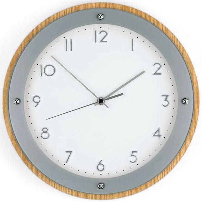 AMS Wooden Wall Clock • Stylish Design • Precise Quartz Movement