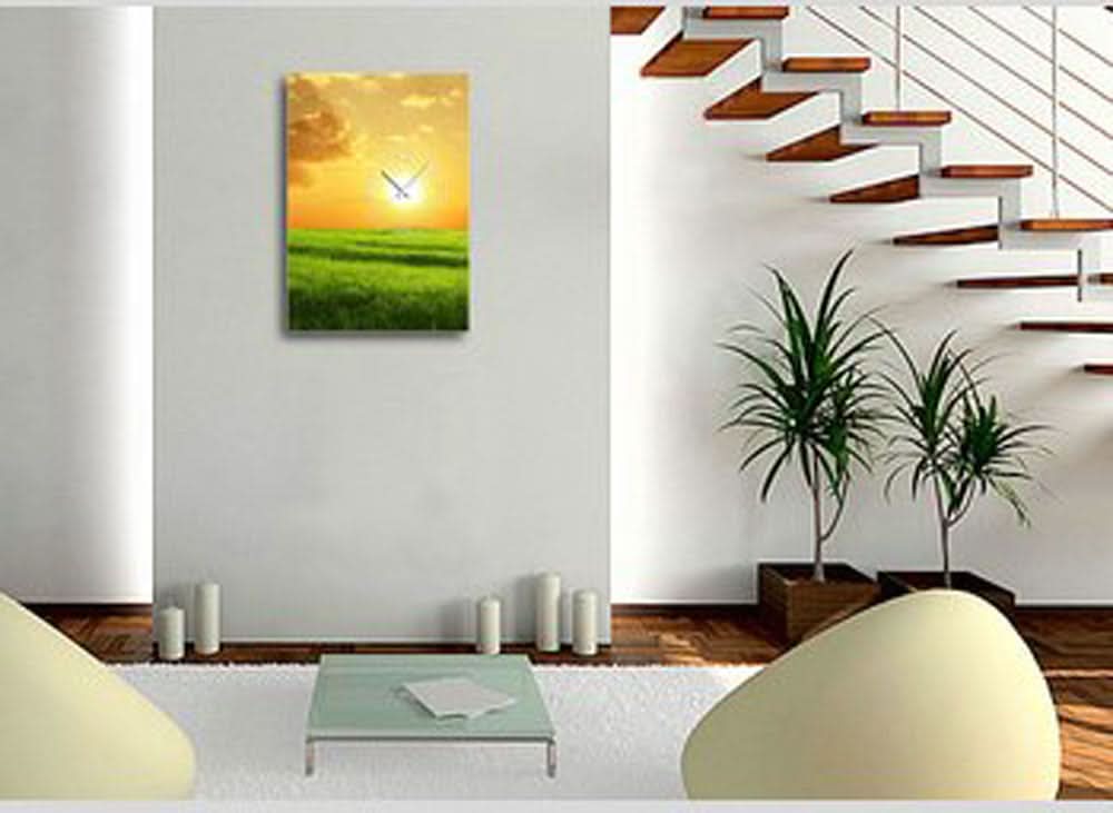 Dixtime Wall Clock 50x35 cm Aluminum • Silent Quartz Movement • Modern Design