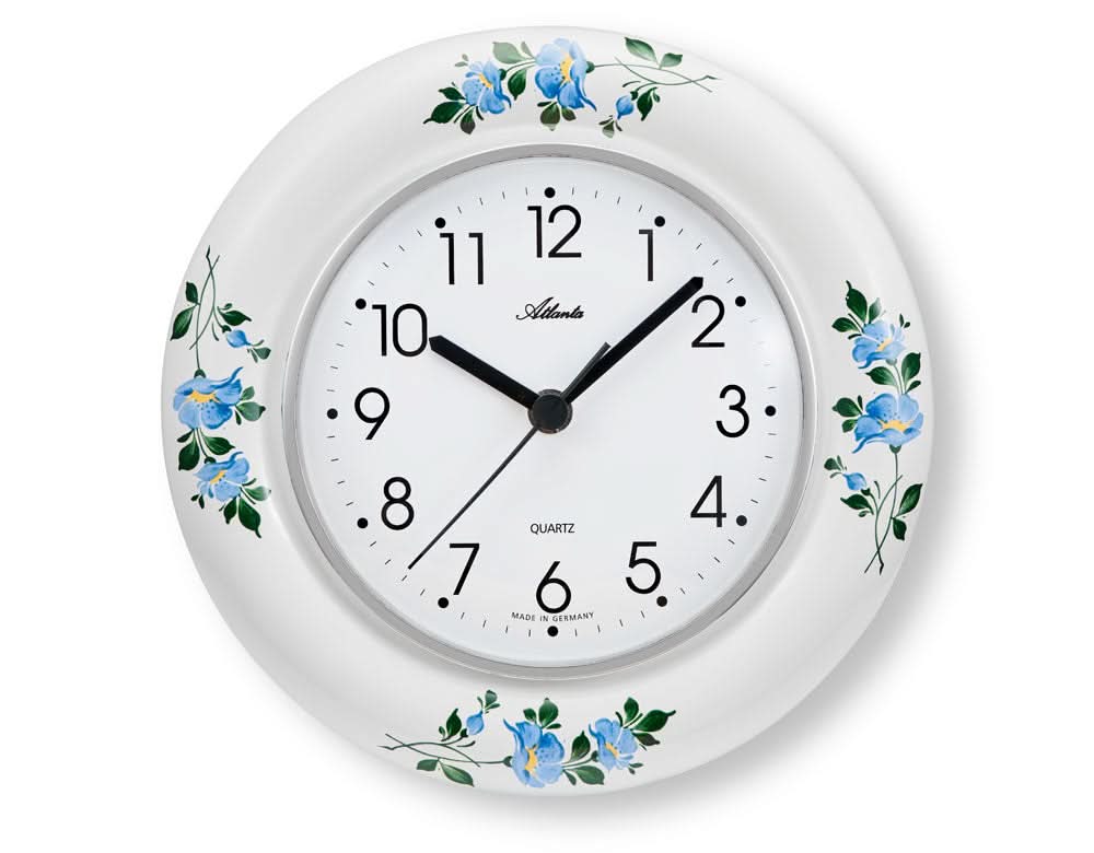 Atlanta Wall Clock 21 cm Ø Ceramic • Modern Design • Quartz Movement