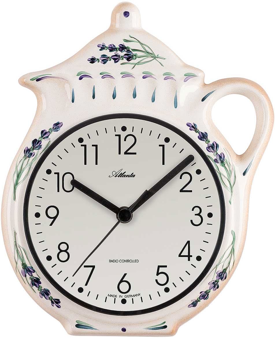 Atlanta Wall Clock 25x20x5 cm Ceramic • Radio-Controlled • Country Style
