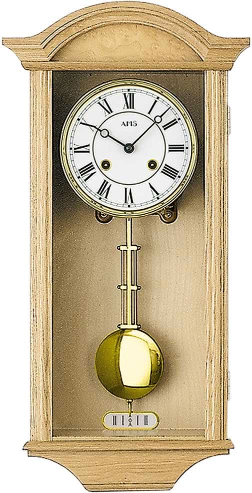AMS Wall Clock 53x27x13 cm Wood • Mechanical • Round Gong