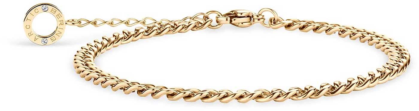 Bracelet Curb Chain Stainless Steel IP Gold Plated - Bering Jewelry Model: 649-27-190