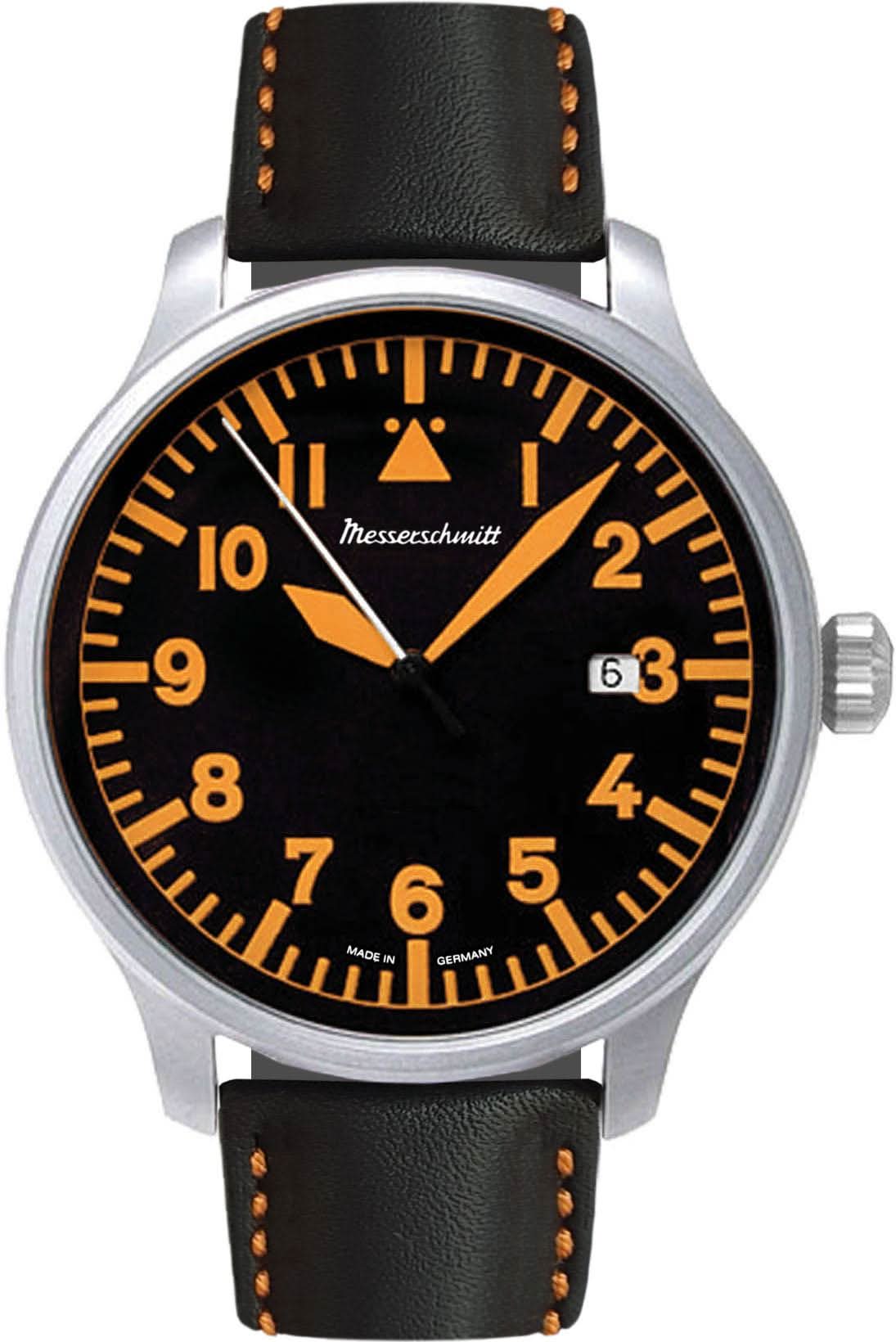 Messerschmitt Flieger ME-42OBL Men's Watch • Historic Pilot Design • Made in Germany