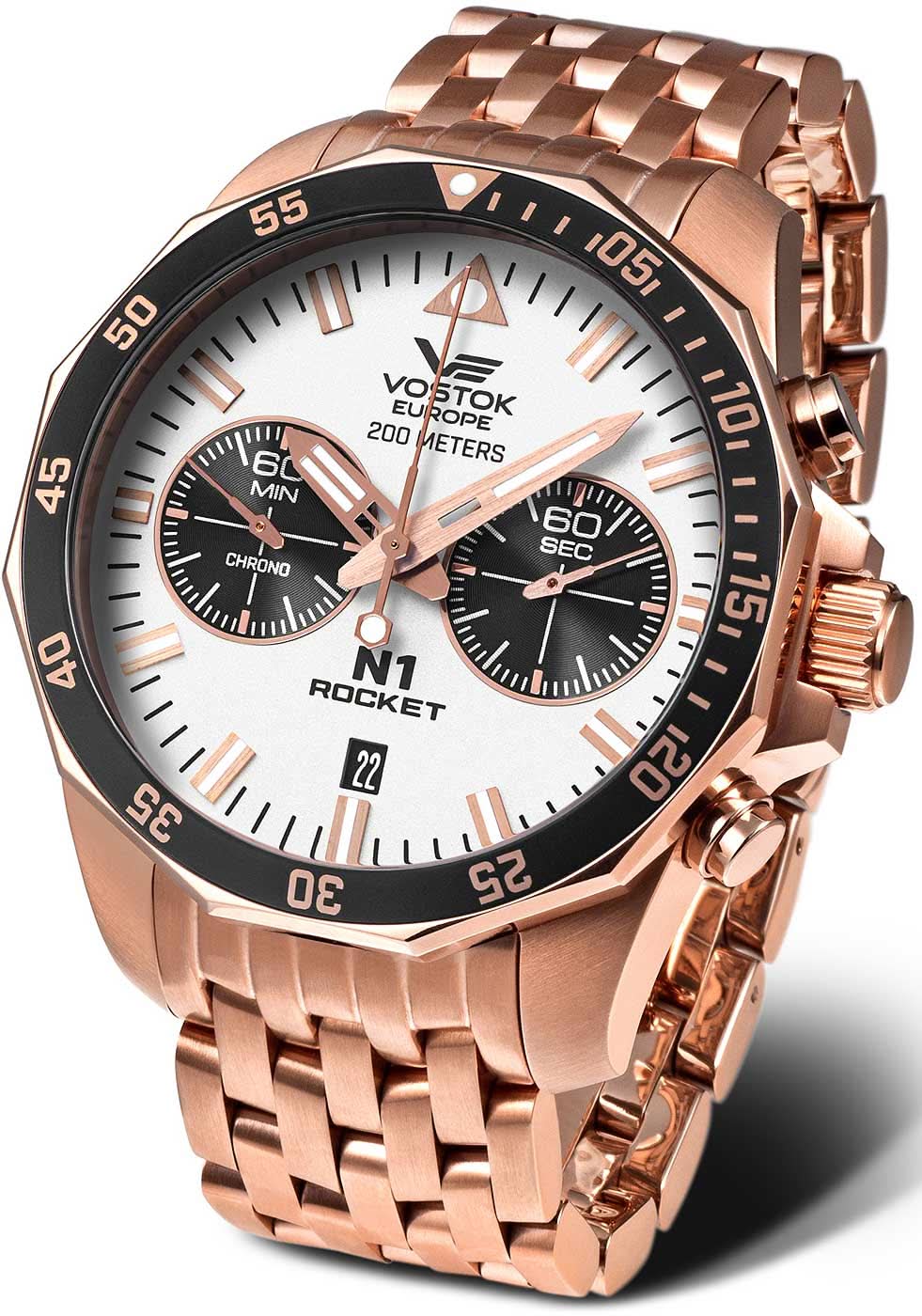 Vostok Europe N1 Rocket 6S21-225B619B Men's Watch • 20 ATM Water Resistant • Chronograph