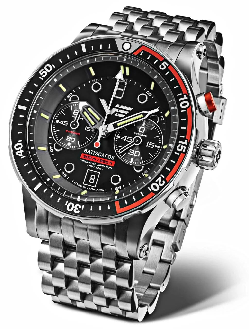 Vostok Europe Batiscafos 6S21-511A771B Men's Watch • 30 bar Water Resistant • Tritium GTLS