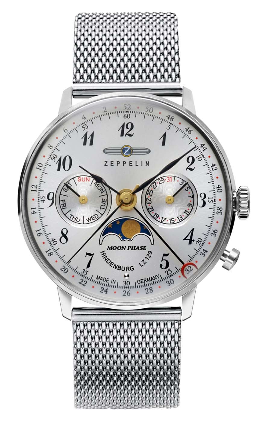 Zeppelin LZ129 Hindenburg 7037M-1 Women's Watch • Moon Phase • Made in Germany