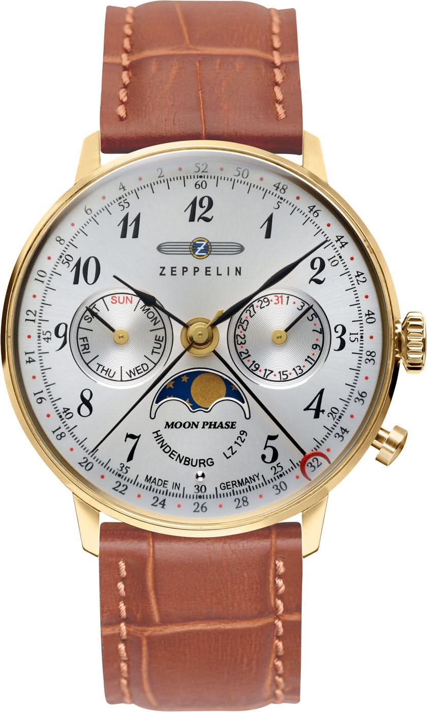 Zeppelin LZ 129 Hindenburg 7039-1 Women's Watch • Made in Germany • Moon Phase