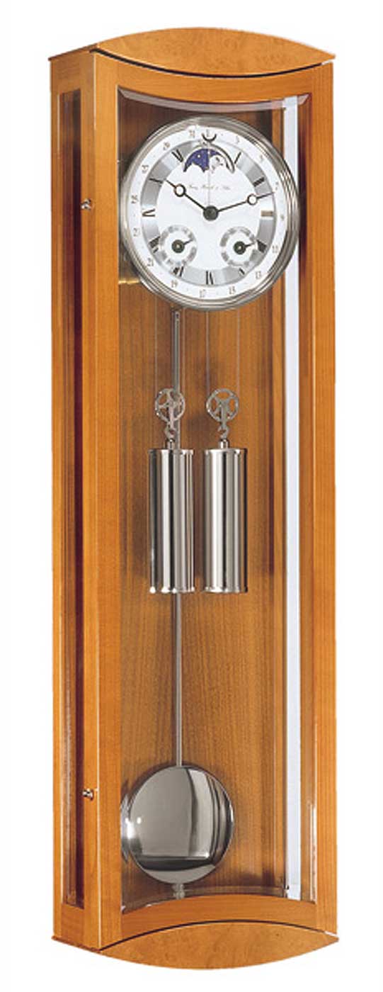 Hermle Wall Clock 70.5x22x11.5 cm Wood • Mechanical Movement • Full Calendar & Moon Phase