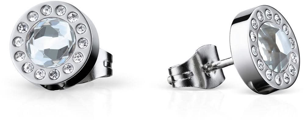 Stud earrings set with stones - Bering Jewelry Model: 711-175-05