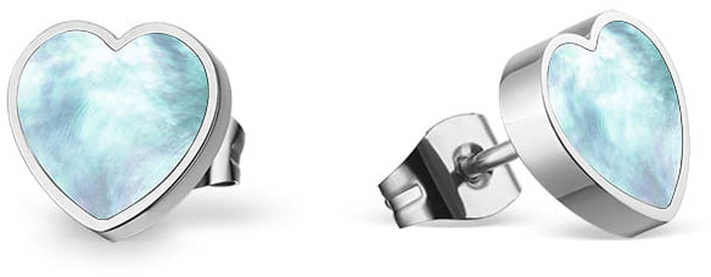 Heart-shaped Stainless Steel Earrings - Bering Jewelry Model: 715-17-05