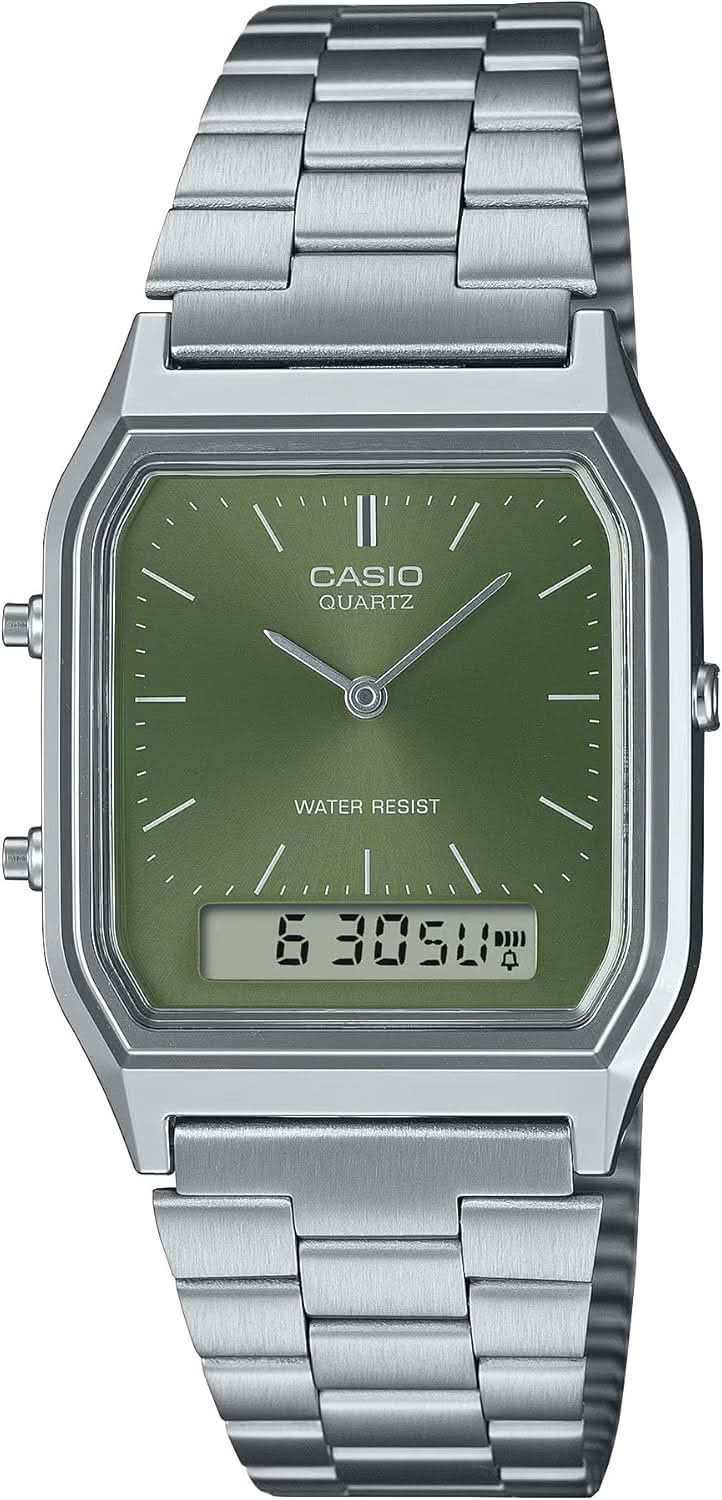Casio Vintage AQ-230A-3AMQYES Watch • Iconic Retro Design • Practical Dual Display
