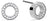 Round stud earrings set with stones - Bering Jewelry Model: 721-17-05