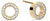 Round stud earrings with stones - Bering Jewelry Model: 721-27-05