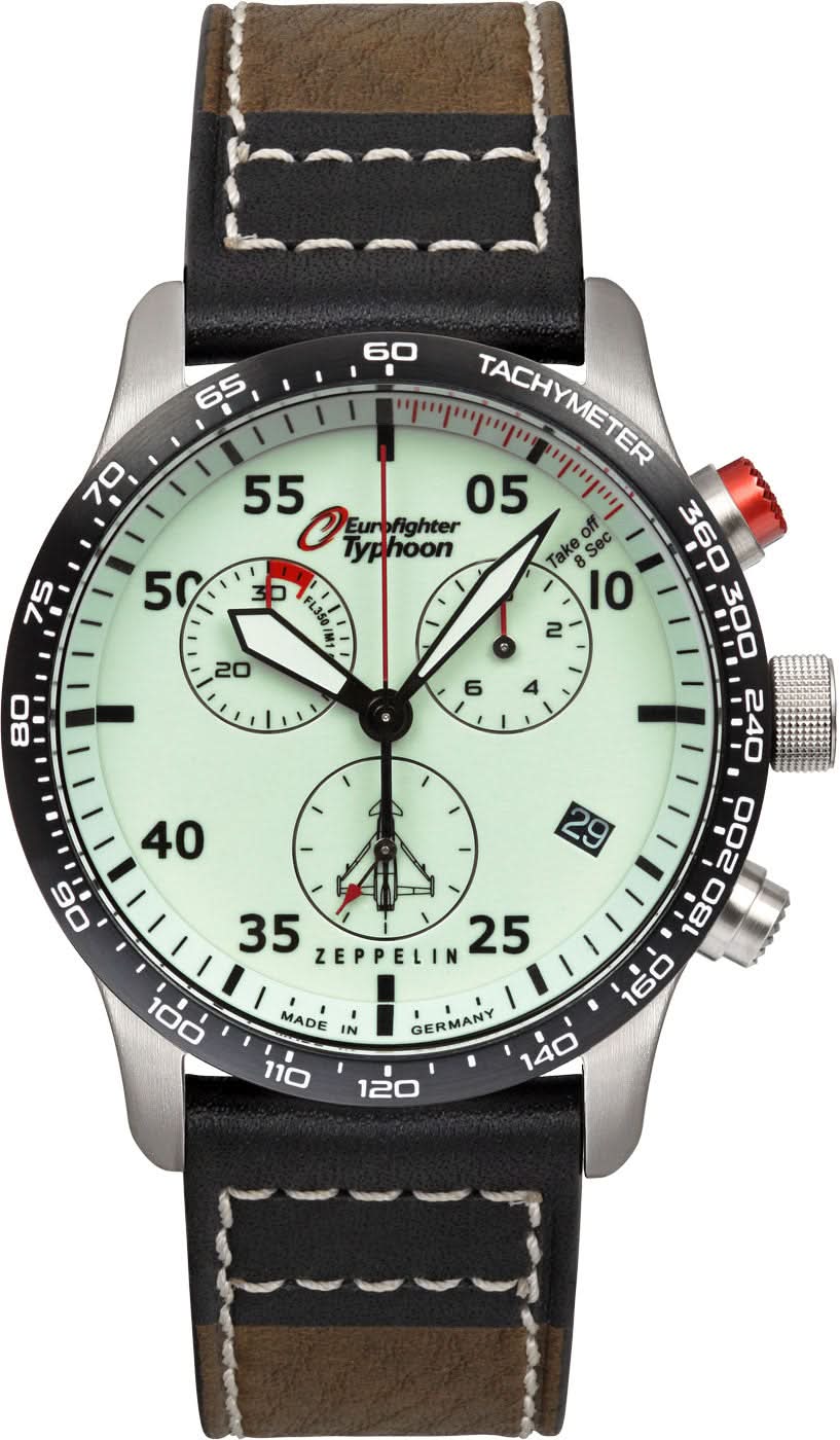 Zeppelin Eurofighter 7298-5 Men's Watch • Made in Germany • Chronograph
