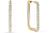 Square Stainless Steel Hoop Earrings with Stones - Bering Jewelry Model: 733-27-05