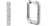 Square Stainless Steel Hoop Earrings with Stones - Bering Jewelry Model: 734-17-05