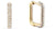 Angular Stainless Steel Hoop Earrings with Stones - Bering Jewelry Model: 734-27-05