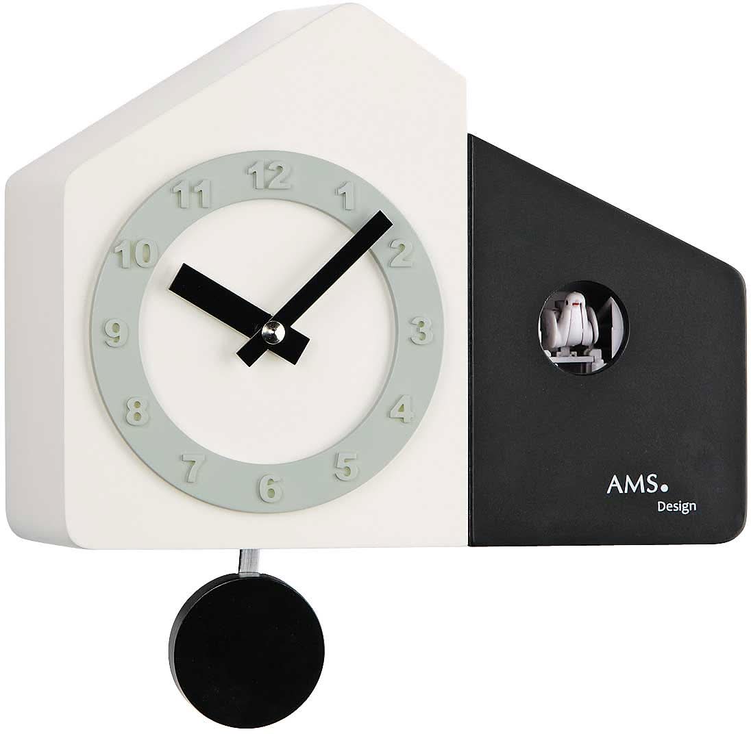 AMS Wall Clock 18x23x10 cm Wood • Cuckoo Call • Modern Design