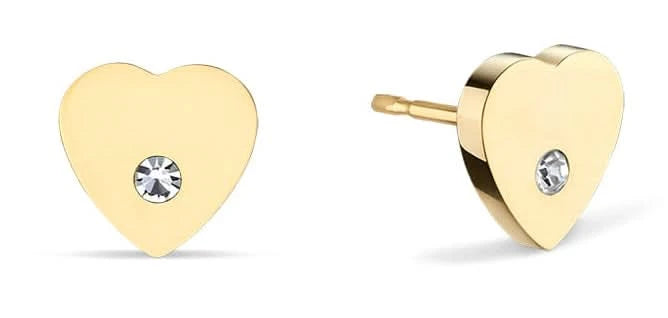 Heart-shaped stud earrings with stones - Bering Jewelry Model: 742-27-05
