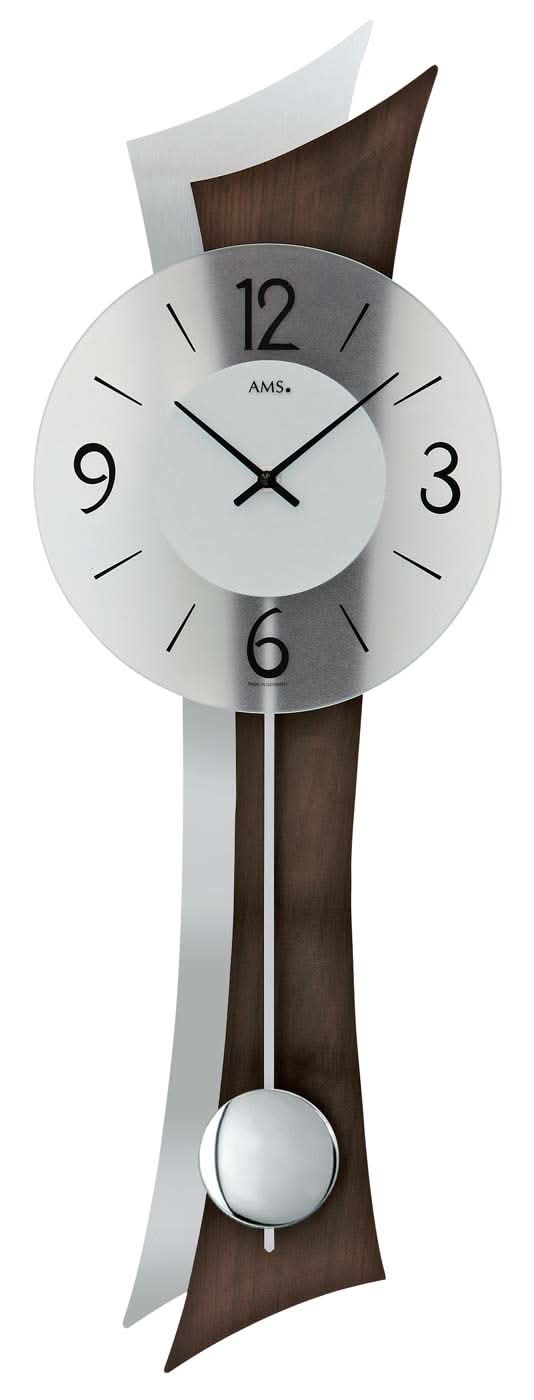 AMS Wall Clock 70x23x8 cm Wood • Modern Design • Quartz Movement