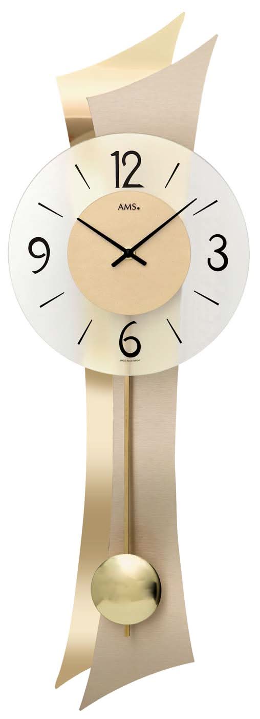 AMS Wall Clock 70x23x8 cm Wood • Silent Quartz Movement • Modern Design