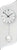 AMS Wall Clock 55x19x4 cm Glass • Modern Design • Quartz Pendulum Movement