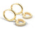 Heart-shaped stud earrings with stones - Bering Jewelry Model: 742-27-05