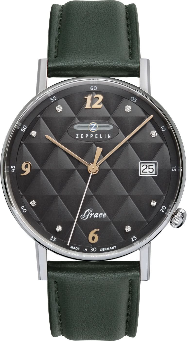 Zeppelin Grace 74412-N Women's Watch • Made in Germany • Swarovski Crystals