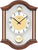 AMS Wall Clock 34x26x6 cm Walnut • Silent Quartz Movement • Elegant Double Pendulum