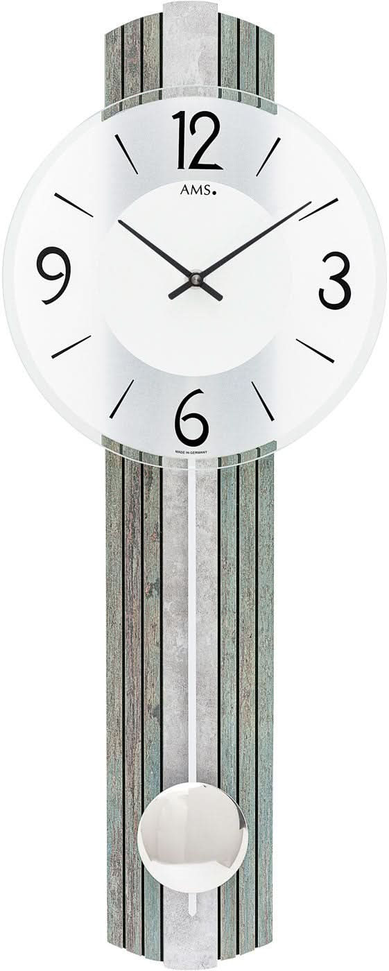 AMS Wall Clock 62x23x6 cm Wood • Quartz Movement • Modern Design