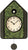 AMS Wall Clock 34x24x5 cm Wood • Modern Design • Cuckoo Call with Bird Song